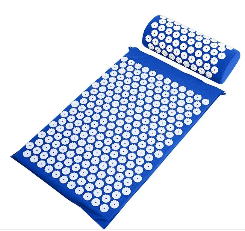 Acupuncture Massager Yoga Mat Cushion Massage Relieve Pain Stress Back Body Pain Spike Acupuncture Mat and Pillow Set with Bag